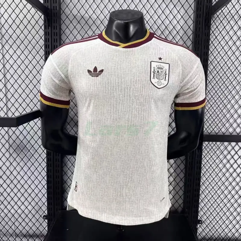 Camiseta España 2ª Equipación Mundial 2026 Blanco/Rojo (EDICIÓN JUGADOR)