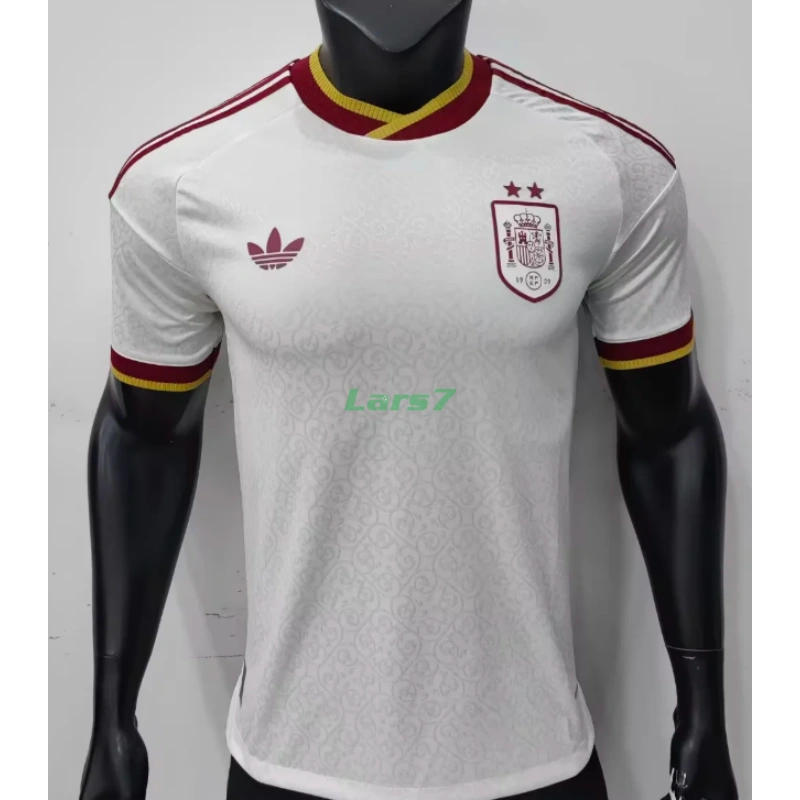 Camiseta España 2ª Equipación Mundial 2026 Blanco/Rojo (EDICIÓN JUGADOR) 2 Estrellas 