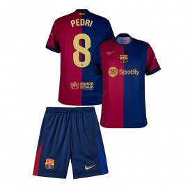 Camiseta Pedri 8 Barcelona 1ª Equipación 2024/2025 Niño Kit