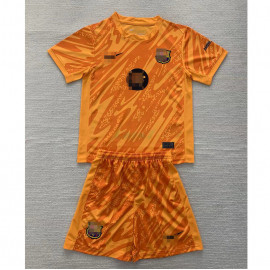 Camiseta de Portero Barcelona 2024/2025 Niño Kit Naranja