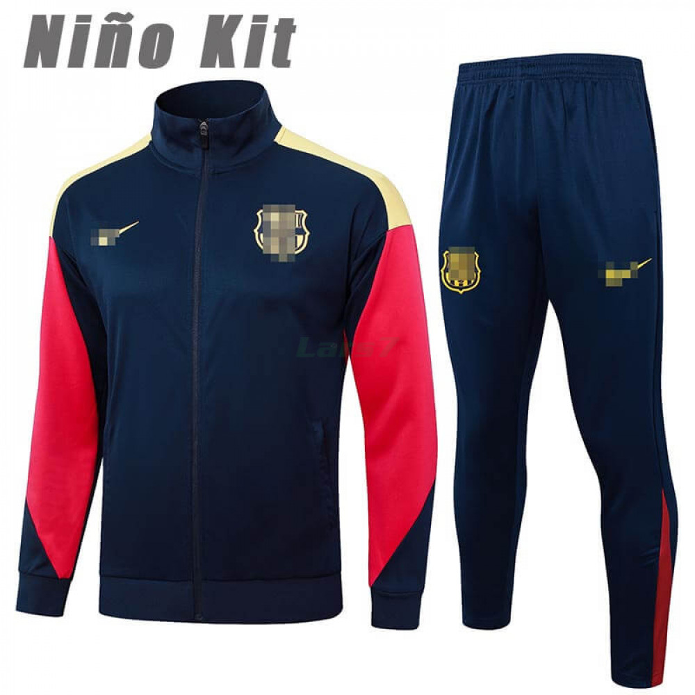 Chandal Barcelona 2024/2025 Niño Azul Marino/Rojo/Amarillo