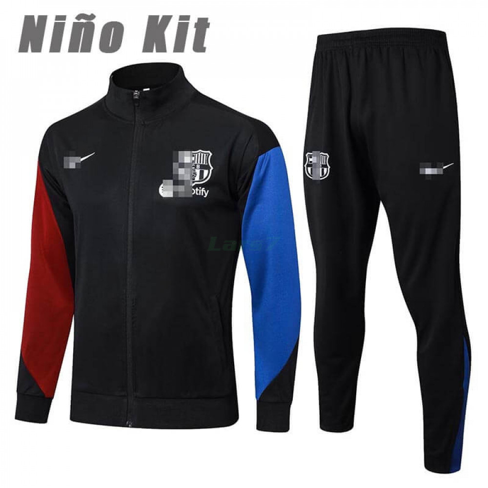 Chandal Barcelona 2024/2025 Niño Negro/Rojo/Azul