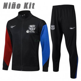 Chandal Barcelona 2024/2025 Niño Negro/Rojo/Azul