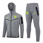 Chandal Barcelona 2024/2025 Con Capucha Gris Oscuro