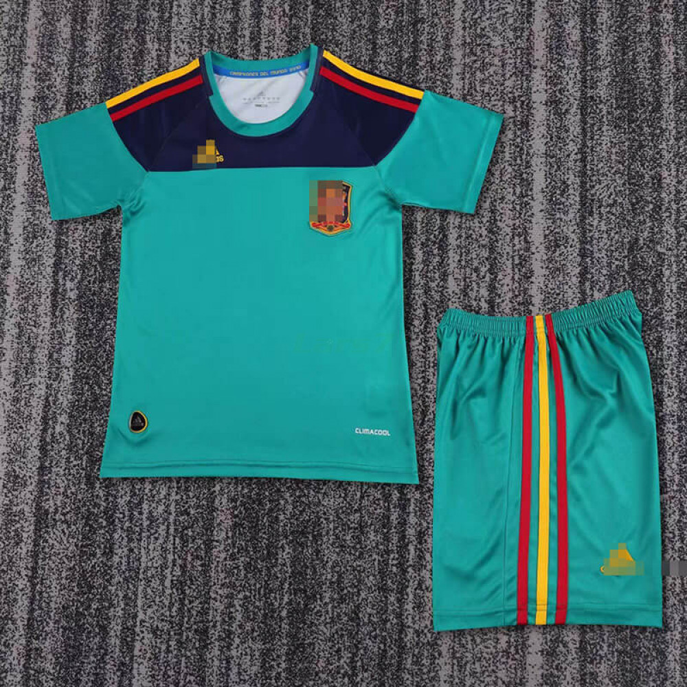 Camiseta De Portero España 2010 Retro Verde Niño Kit