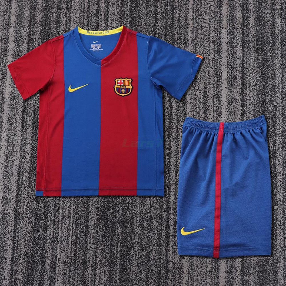 Camiseta Barcelona 1ª Equipación Retro 2006/07 Niño Kit