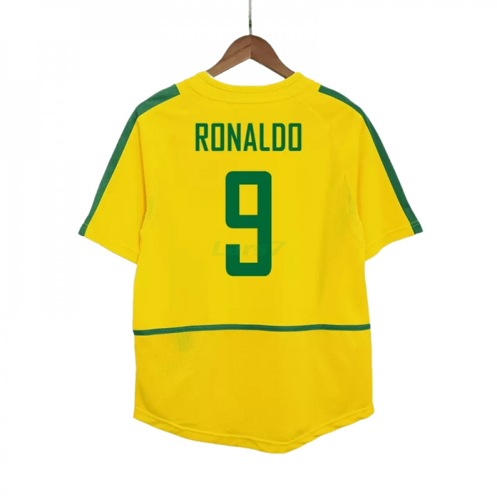 Camiseta RONALDO 9 Brasil 1ª Equipación Retro 2002/03