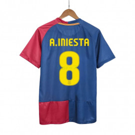Camiseta A.INIESTA 8 Barcelona 1ª Equipación Retro 2008/09