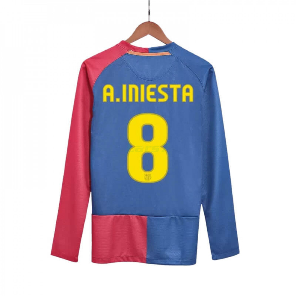 Camiseta A.INIESTA 8 Barcelona 1ª Equipación Retro 2008/09 ML