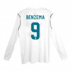 Camiseta BENZEMA 9 Real Madrid 1ª Equipación Retro 2017/18 ML