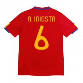 Camiseta A.INIESTA 6 España 1ª Equipación Retro 2010