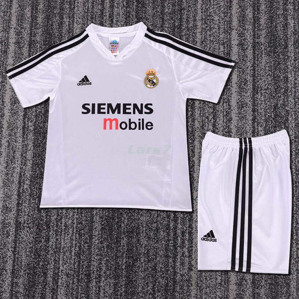 Camiseta Real Madrid 1ª Equipación Retro 2004/05 Niño Kit
