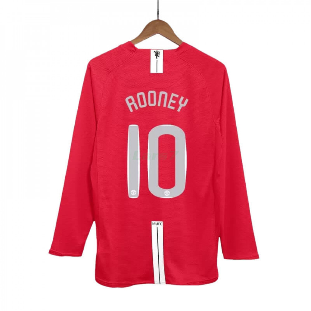 Camiseta ROONEY 10 Manchester United 1ª Equipación Retro 2007/08 ML