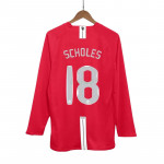 Camiseta SCHOLES 18 Manchester United 1ª Equipación Retro 2007/08 ML