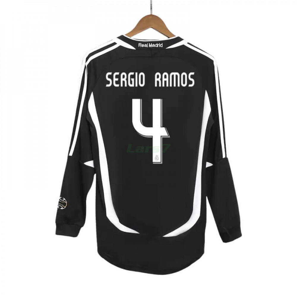 Camiseta SERGIO RAMOS 4 Real Madrid 2ª Equipación Retro 2006/07 ML