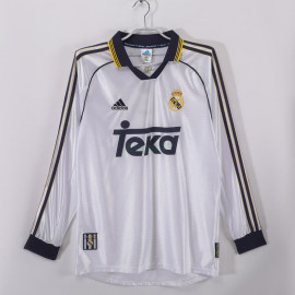Camiseta Real Madrid 1ª Equipación Retro 1998/00 ML Blanco