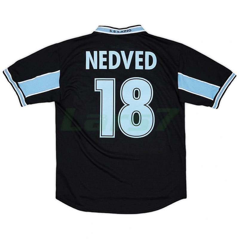 Camiseta NEDVED 18 Lazio 2ª Equipación Retro 1998/99