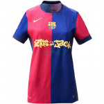 Camiseta Barcelona x Travis Scott Limited Edition 1ª Equipación 2024/2025 Azul/Rojo Mujer 