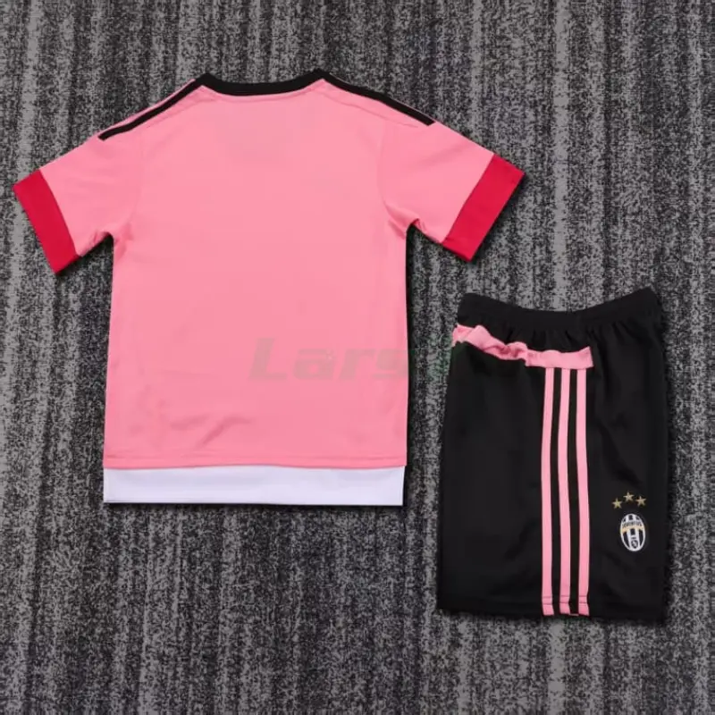 Camiseta Juventus Segunda Equipación Retro 2015/16 Rosa Niño Kit