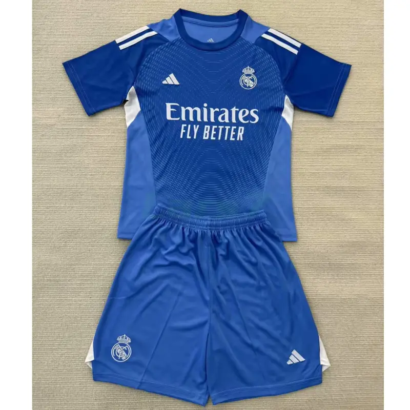 Camiseta de Portero Real Madrid 2025/2026 Azul con Parche HP