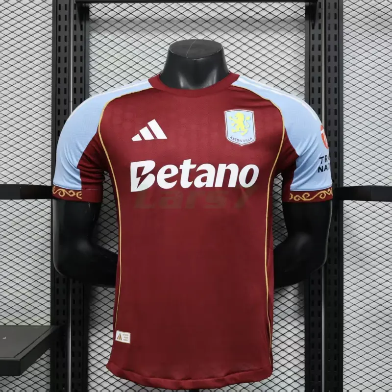 Camiseta Aston Villa 1ª Equipación 2025/2026 Rojo Oscuro (EDICIÓN JUGADOR)
