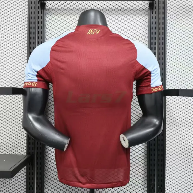 Camiseta Aston Villa 1ª Equipación 2025/2026 Rojo Oscuro (EDICIÓN JUGADOR)