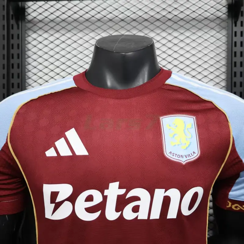 Camiseta Aston Villa 1ª Equipación 2025/2026 Rojo Oscuro (EDICIÓN JUGADOR)