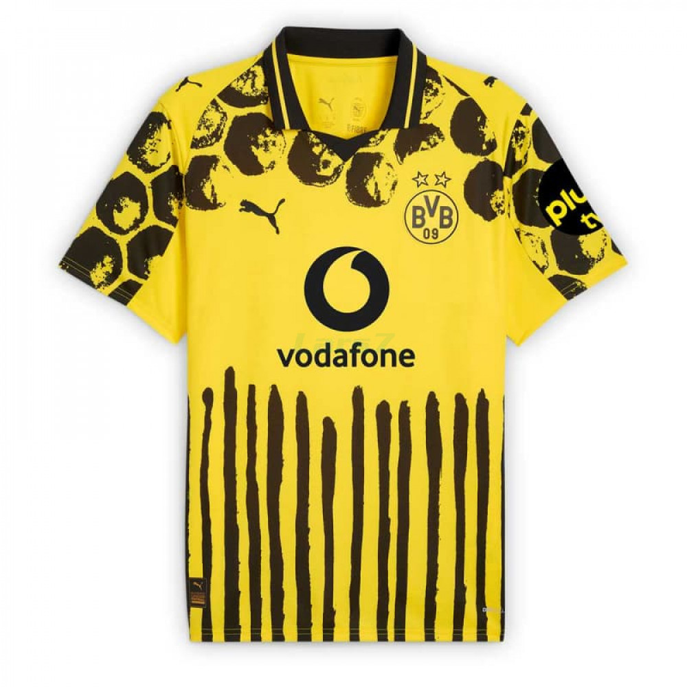 Camiseta Borussia Dortmund KidSuper 2025/2026 Amarillo con Publicitario