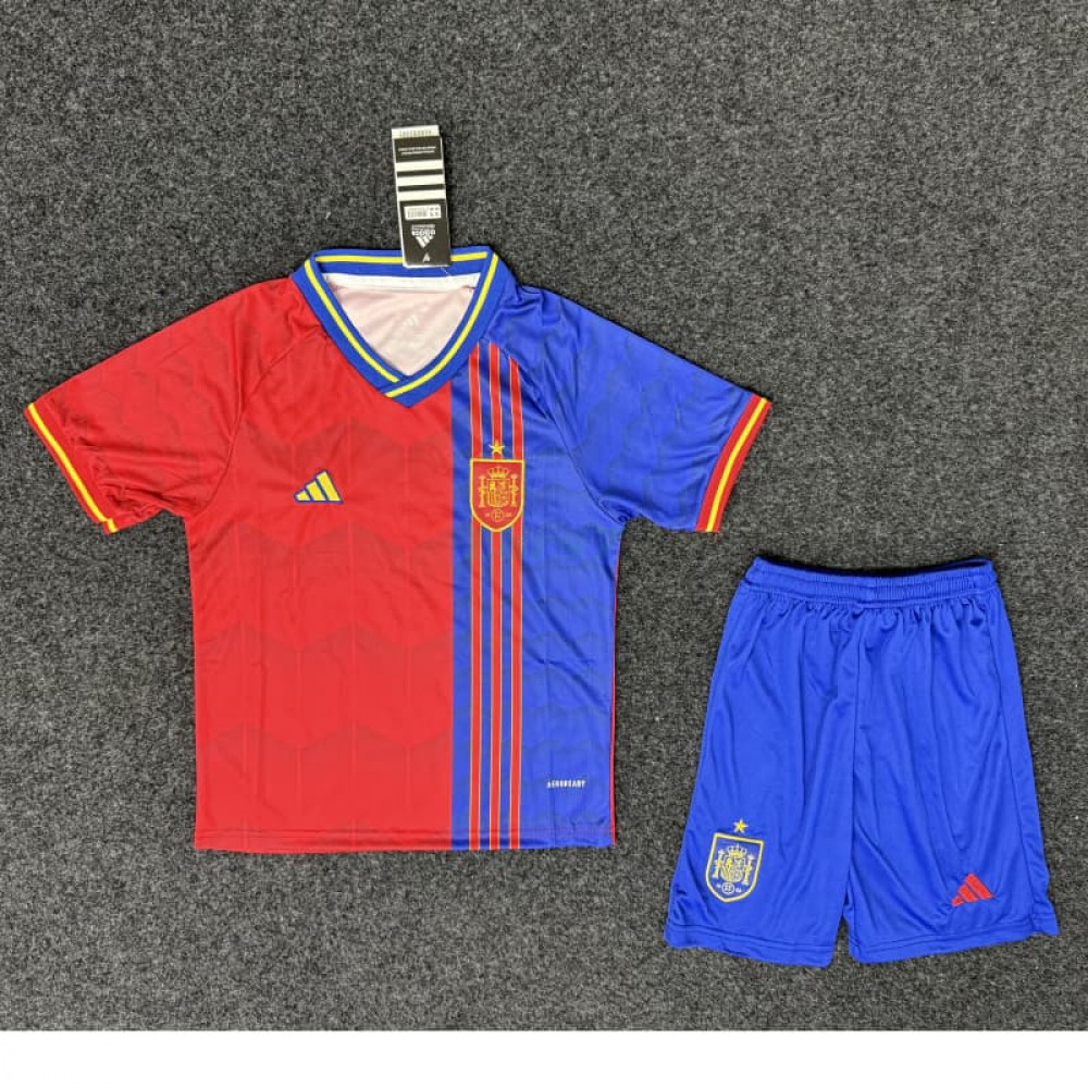 Camiseta España 2025 Edición Especial Rojo/Azul Niño Kit	