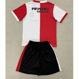 Camiseta Feyenoord 1ª Equipación 2025/2026 Rojo/Blanco Niño Kit