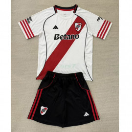 Camiseta River Plate 1ª Equipación 2025/2026 Blanco Niño Kit