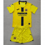 Camiseta Villarreal 1ª Equipación 2025/2026 Amarillo Niño Kit con Parche La Liga