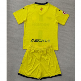 Camiseta Villarreal 1ª Equipación 2025/2026 Amarillo Niño Kit con Parche La Liga