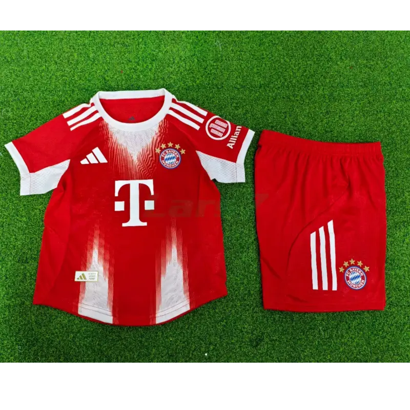 Camiseta Bayern Múnich 1ª Equipación 2025/2026 Rojo Niño Kit (EDICIÓN JUGADOR)