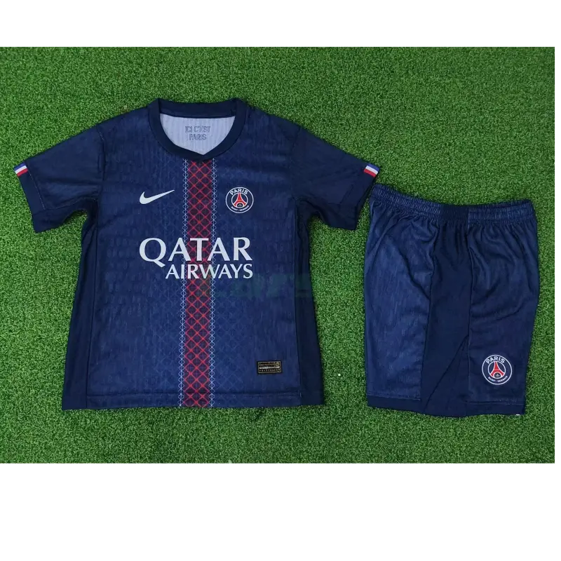 Camiseta PSG 1ª Equipación 2025/2026 Azul Niño Kit (EDICIÓN JUGADOR)