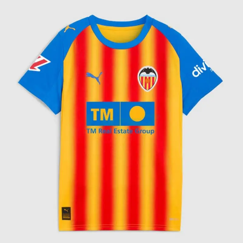 Camiseta Valencia 3ª Equipación 2025/2026 Amarillo/Rojo/Azul