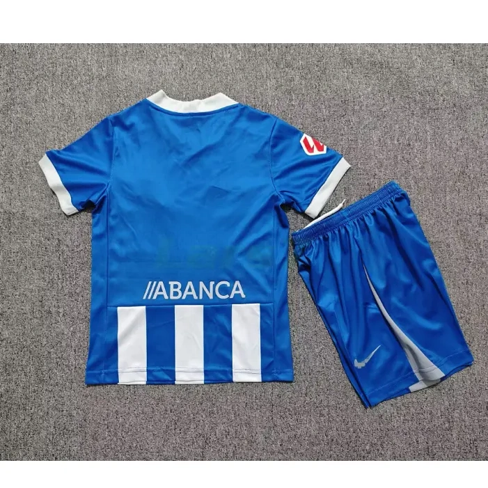 Camiseta Deportivo de La Coruña 1ª Equipación 2026/2027 Azul/Blanco Niño Kit con Parche La Liga	