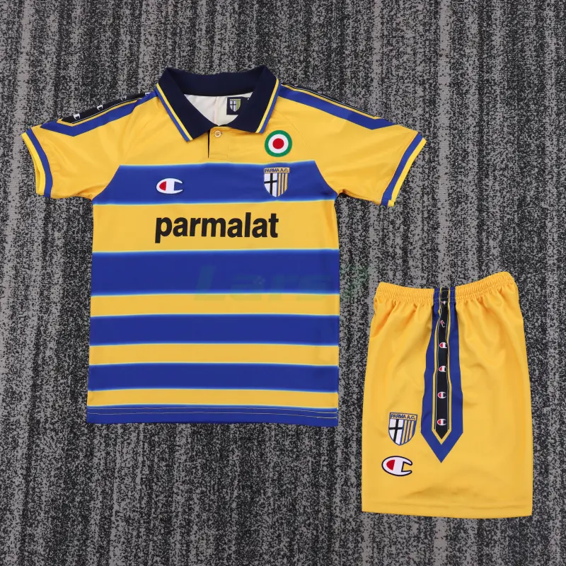 Camiseta Parma Calcio 1ª Equipación Retro 1999/00 Amarillo/Azul Niño Kit