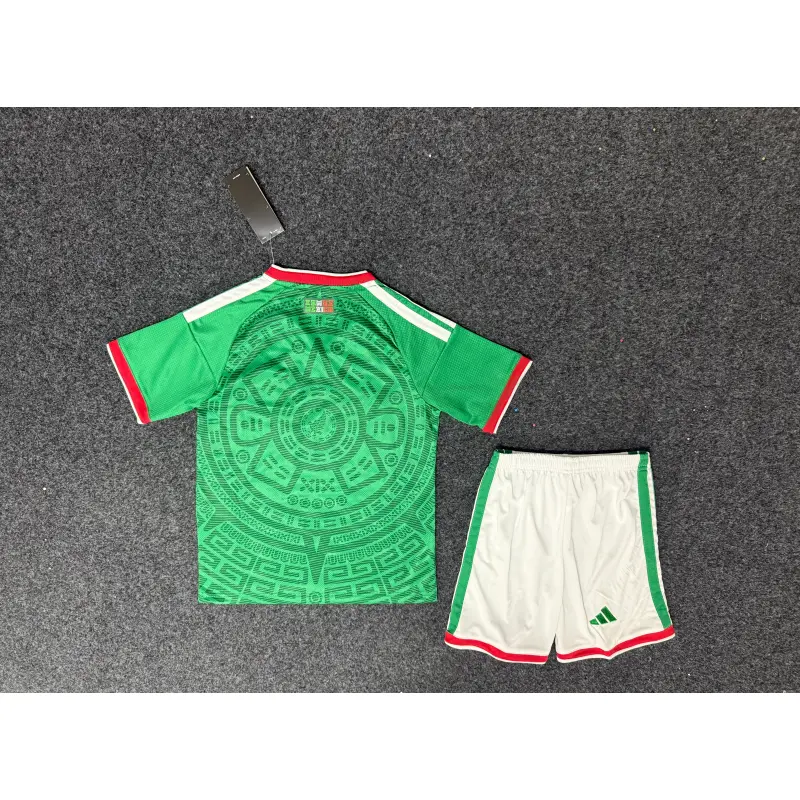 Camiseta México 1ª Equipación Mundial 2026 Verde Niño Kit