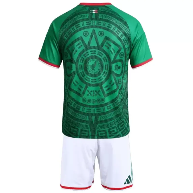 Camiseta México 1ª Equipación Mundial 2026 Verde Niño Kit
