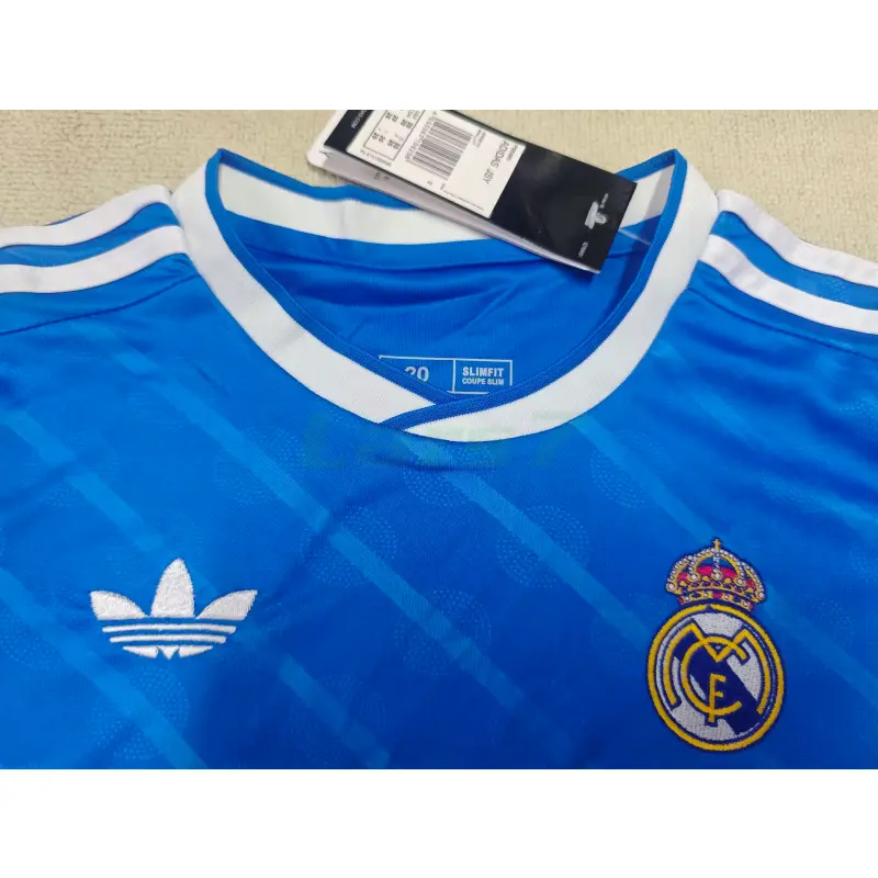 Camiseta Real Madrid 3ª Equipación 2025/2026 Azul Niño Kit con Parche HP