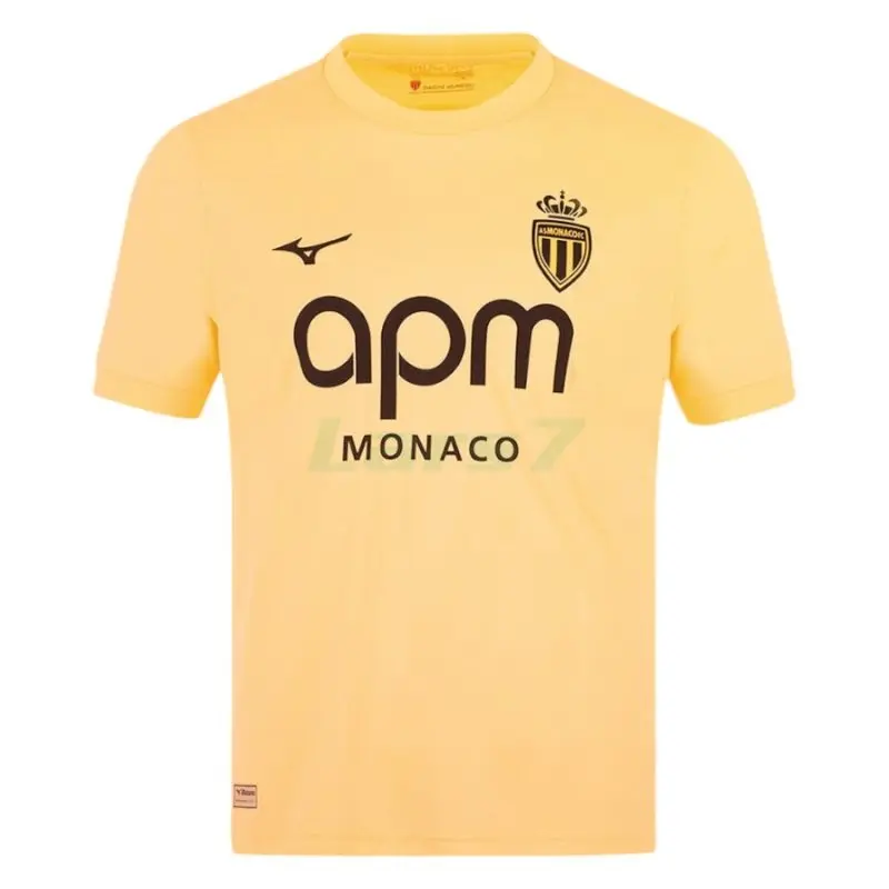 Camiseta Monaco 3ª Equipación 2025/2026 Amarillo Claro