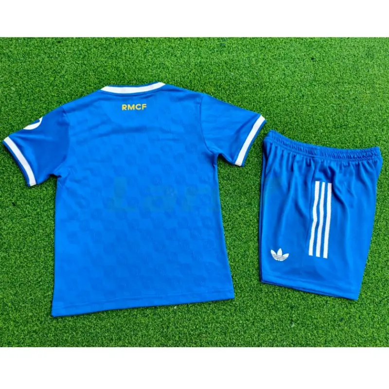 Camiseta Real Madrid 3ª Equipación 2025/2026 Azul Niño Kit (EDICIÓN JUGADOR)