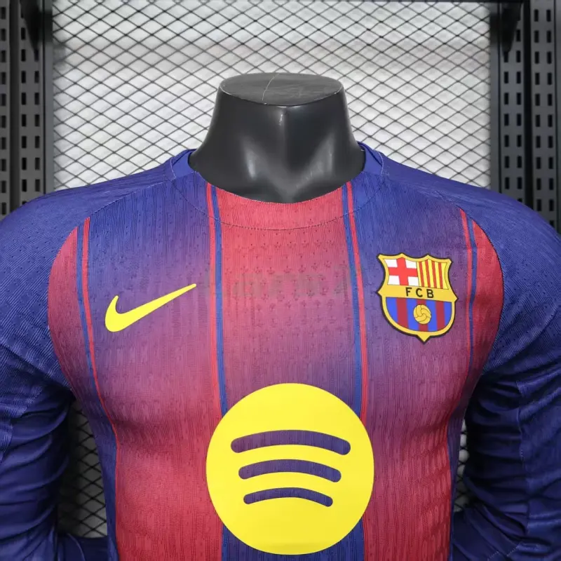 Camiseta Barcelona 1ª Equipación 2025/2026 ML Rojo/Azul (EDICIÓN JUGADOR)