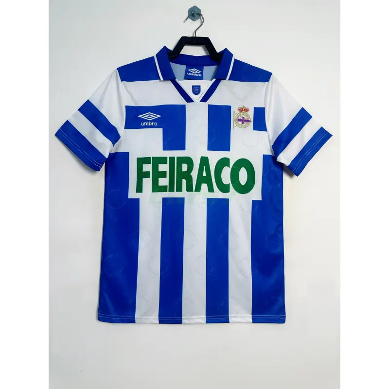 Camiseta Deportivo de La Coruña 1ª Equipación Retro 1994/95 Blanco/Azul