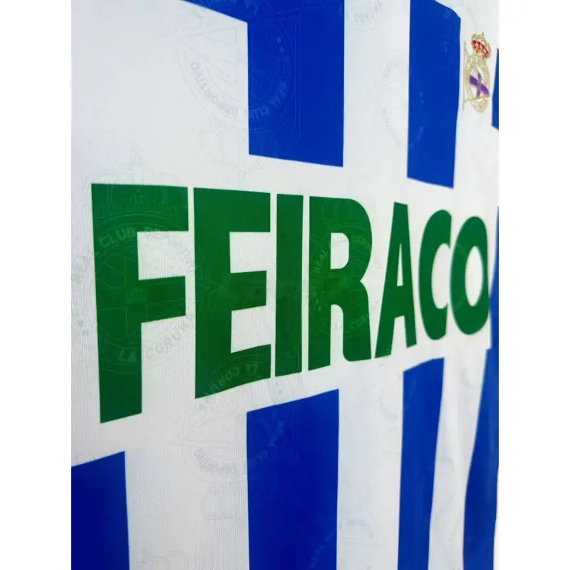 Camiseta Deportivo de La Coruña 1ª Equipación Retro 1994/95 Blanco/Azul