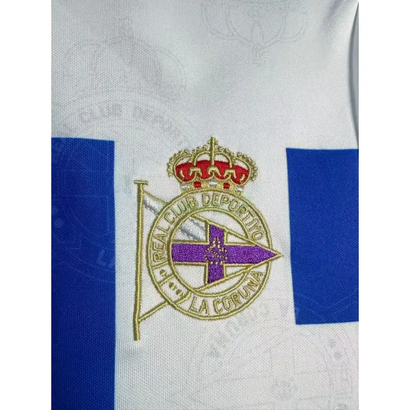 Camiseta Deportivo de La Coruña 1ª Equipación Retro 1994/95 Blanco/Azul