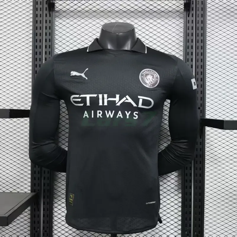 Camiseta Manchester City 2ª Equipación 2025/2026 ML Negro (EDICIÓN JUGADOR) Camiseta Manchester City 2ª Equipación 2025/2026 ML Negro (EDICIÓN JUGADOR)