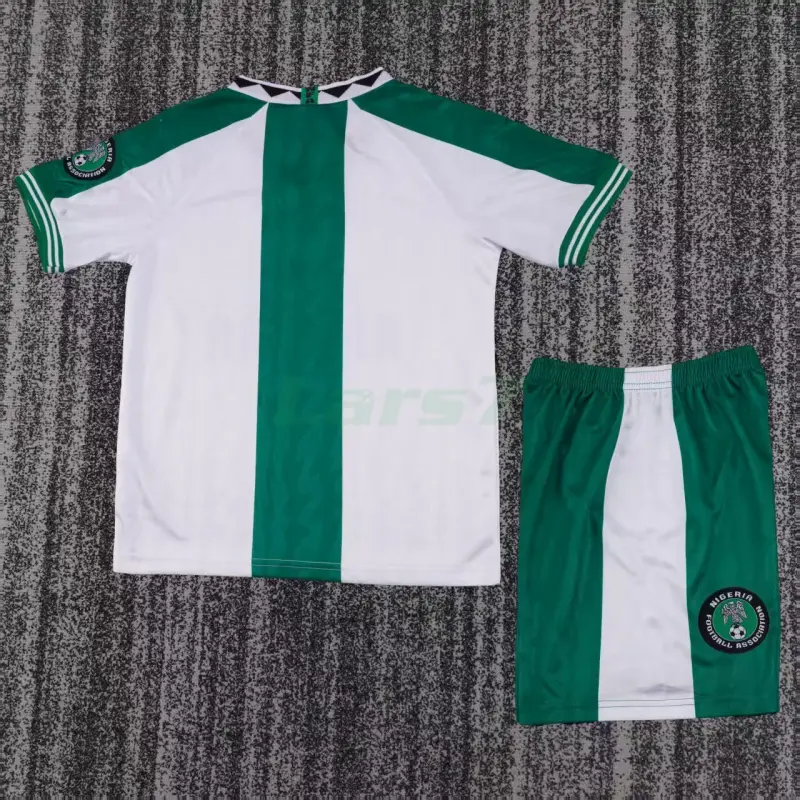 Camiseta Nigeria 2ª Equipación Retro 1996 Blanco/Verde Niño Kit
