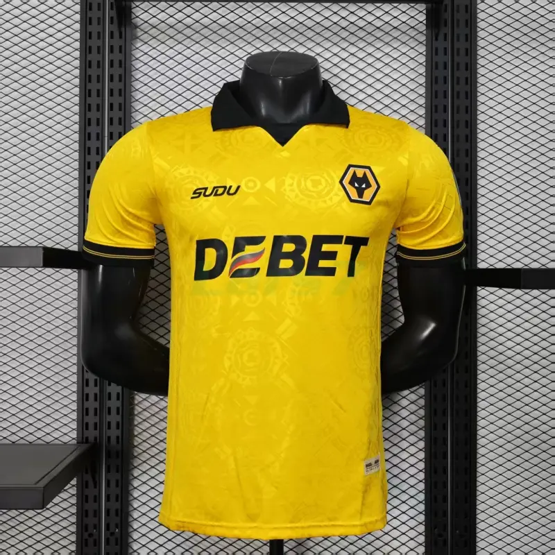 Camiseta Wolverhampton Wanderers 1ª Equipación 2025/2026 Amarillo (EDICIÓN JUGADOR)